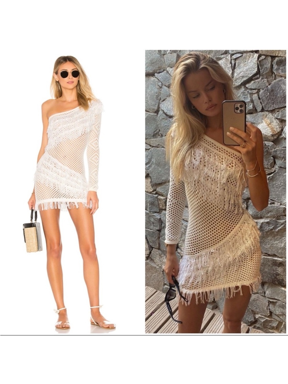 Tularosa Peek A Boo Dress in White